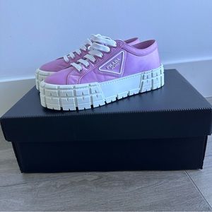 PRADA Double Wheel nylon gabardine sneakers